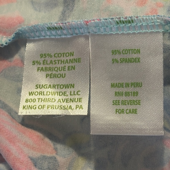 NWOT Women’s Lilly Pulitzer Aleah Surf Blue & Pink Flim Flam Top Size XS - Picture 8 of 8